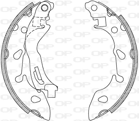 OPEN PARTS Комплект тормозных колодок BSA2235.00